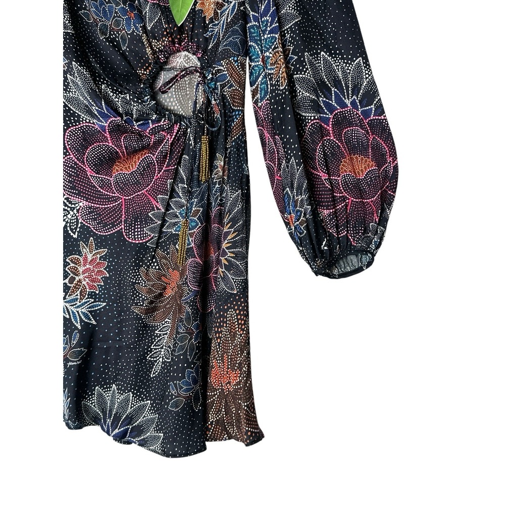 NEW Farm Rio Mine Dress Women's Small floral-mini Long Sleeve Coquette Formal - Picture 10 of 14